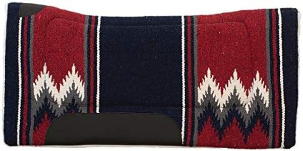 Weaver Leather Contoured Acrylic Saddle Pad, Burgundy/Navy