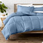 Bare Home Comforter Set - Queen Size - Ultra-Soft - Premium 1800 Series - All Season Warmth (Queen, Coronet Blue)