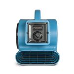 PURAERO Mini Air Mover | Carpet Dryer and Blower Fan | High-Velocity Floor Fan for Crawlspaces, Attics, Basements, Bathrooms | 1/5 HP 800 CFM | Water Damage Restoration, Grow Rooms | PA-200-AM | Blue