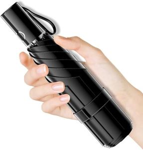 Moorrlii Automatic Mini Travel Windproof Folding Umbrella - UV Protection, Instant Open/Close for Rain/Sun, Small Compact Lightweight Design Fits in Tote Bag/Travel Case/Backpack for Commute, Women