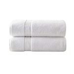 Madison Park Signature 800GSM 100% Cotton Luxurious Bath Towel Set Highly Absorbent, Quick Dry, Hotel & Spa Quality for Bathroom, Bath Sheet 34" x 68", White 2 Piece