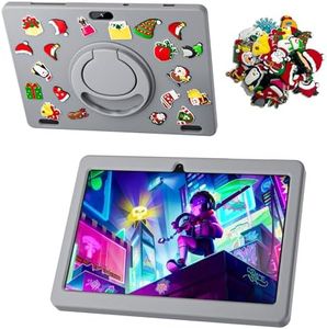 SGIN Kids Tablet, 10.1 Inch Tablets, 2GB RAM 64GB ROM, Quad-Core Processor, Android 13 Tablet with Decorative Perforated Case, 1280 * 800 IPS Screen, Bluetooth 5.0, GMS Certified, WiFi(White)