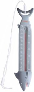 XY-WQ 10" Large Shark Pool Thermometer – Jumbo Easy-Read Pool Water Thermometer with Fully Sinking Design for Accurate Readings, Tether Included for Swimming Pool, Spa, Hot Tub & Pond