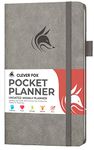 Clever Fox Pocket Planner Weekly – Undated Monthly Goal Planner and Calendar for Increasing Productivity, Mini Planner Perfect for Purse, Size: 3.7" x 6.7", Start Anytime, Lasts 1 Year – Grey