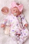 BABESIDE Lifelike Reborn Baby Dolls Girl - 20 Inch Realistic Newborn Baby Dolls with Poseable Body, Real Life Baby Dolls with Accessories for 3+ Year Old Girls Gifts, Pretend Play, Collection