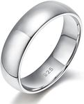 EAMTI 6mm Mens Sterling Silver Ring