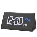 aboveClock Digital Alarm Clock, LED Bedside Clock with Large Digit Display, 13 Alarm Tones, Brightness Dimmable, Adjustable Alarm Volume, Snooze, Dual Alarm, Power-Off Memory, USB Mains Powered