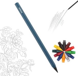 everpen Forever Pencil,Metal Alloy Writing Instrument, With 12 Colored Refill Tips, No Sharpening Required, Pencils for Drawing, Sketching and Writing (Blue)