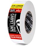 Professional Rug Tape - 2 Inch by 40 Yards (120 Feet! - 2X More!) - Double Sided Non-Slip Carpet Tape - Premium White Finish - Perfect Gripper for Holding Indoor Rugs in Place