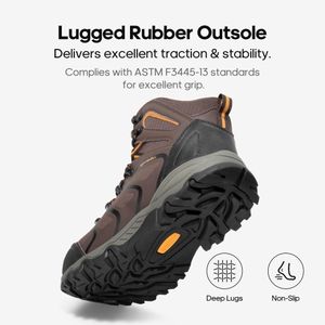 NORTIV 8 Waterproof Hiking Boots – Men’s Outdoor Trail Shoes, Size 11