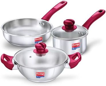 Prestige Platina Popular Stainless Steel 3PCS BYK Set Cookware