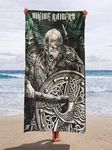 Wild Star Hearts - Viking Raiders - Quick Drying Microfibre Beach Towel Lightweight Bath Towel Fast Drying Swimming Towel 58” x 39” Large Viking Beach Towel