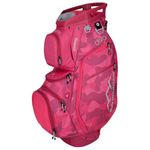 Sun Mountain Women's Diva Lightweight Cart Golf Bag 14-Way Top - 8 Pockets, Smart Dual Strap System, Push-Electric-Riding Cart Compatible Compression Base, 2025 Model - Rose-Pink Camo