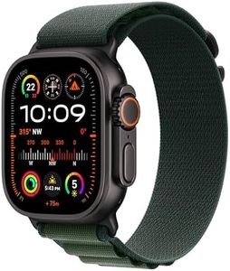 Apple Watch Ultra 2 GPS + Cellular 49mm Black Titanium Case with Dark Green Alpine Loop - L