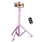 Sensyne 62" Phone Tripod & Selfie Stick, Extendable Cell Phone Tripod Stand with Wireless Remote and Phone Holder, Compatible with iPhone Android Phone, Camera