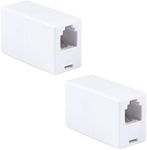 Power Gear in-Line Coupler, 2 Pack, Ideal for Telephones, Answering Machines, Modems, Fax Machines, Caller ID Display, White, 46063