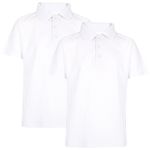 A2Z 4 Kids Girls Boys Polo T Shirts Plain Summer Tank Top & Tees Fashion - PL Polo T Shirt White 2 Pack 5-6