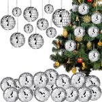 42 Pcs Mirror Disco Ball 2.4/2/1.6/1.2inch Disco Ball Decoration Hanging Reflective Mirror Ball for Bar Party Stage Wedding Props Christmas Ornament Decor Balls