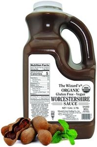 The Wizard's Sauces, Organic Gluten Free Vegan Worcestershire Sauce, Food Service Size, 128 Ounce Bottle