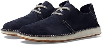 Clarks Men's Gorsky Lace Loafer, Navy Suede, 14