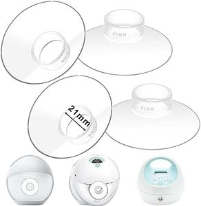 BABORUI 4PCS Flange Insert 21mm Compatible with Elvie Stride/Momcozy M5/Medela/Spectra/Willow/TSRETE Breast Pump 24mm Shields/Flanges, Universal Flange Insert to Reduce 24mm Niple Tunnel Down to 21mm