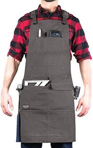 Hudson Durable Goods - Woodworking Edition - Waxed Canvas Apron - Grey