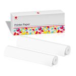 Phomemo A4 Thermal Paper 2 Rolls, Compatible with Phomemo M832/M834 Portable Printer for Travel, Home, Photo, Invoice, Contract, 210x297 mm BPA Free Thermal Printer Paper, 20 Sheets/Roll