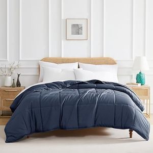 Southshore Fine Living, Inc. Vilano Springs Premium Quality Over-Sized All-Season Down-Alternative Comforter, Dark Blue, Full/Queen
