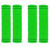 PLATT Bicycle Handlebar Grips Colorful Rubber Mushroom Grips for BMX/MTB/Boys and Girls Kids Bikes(Green,2 Pairs)