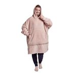 Silentnight Snugsie Oversized Blanket Hoodie – Big Ultra Soft Sherpa Fleece Warm Cosy Hooded Giant Wearable Blanket Hoody Throw for Women Men Adults Teens – Blush Pink