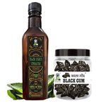 Herbaveda - Kala gond (200g) + Aloe vera Sirka (450ml) | Gond Siyah | Pure jadibooti | For Joint Pain | Aloevera sirka cures skin problems