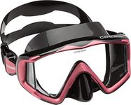 Cressi Liberty Triside SPE Diving Mask, Black/Black/Pink