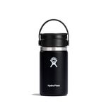 HYDRO FLASK - Travel Coffee Flask 354 ml (12 oz) - Vacuum Insulated Stainless Steel Travel Mug with Leak Proof Flex Sip Lid - BPA-Free - Wide Mouth - Black