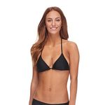 Body Glove Women's Standard Smoothies DITA Solid Triangle Slider Bikini Top Swimsuit, Black, Medium