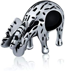 Bolenvi Moose Elf Deer Animal 925 Sterling Silver Charm Bead for Pandora & Similar Charm Bracelets or Necklaces