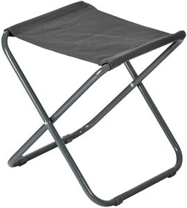 Harbour Housewares Folding Stool - Grey - Pack of 1 - Canvas Camping Stool Adults Small Portable Lightweight Outdoor Foldable Garden Seat for Fishing, Travelling, Picnics