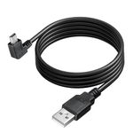 Storite 1.5M 90 Degree (Right Angle) USB 2.0 A to Mini 5 pin B Cable for External HDDS,Camera and Card Readers Black