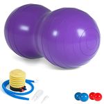 DASKING Peanut Ball for Kids Therapy, Anti-burst Exercise Ball, 90x45cm Yoga Ball with Hand Pump, Gym Quality Fitness Ball for Pregnancy, Children, Women, Men