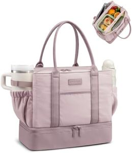 LOVEVOOK Insulated Lunch Bag Women with Triple Compartments & Bottle Holder