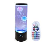 Bluecaps Jelly Fish Lava Lamp Aquarium Sensory Lamp for All Ages, Remote controled USB Table Lamp