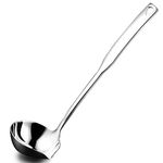 Hvanam Kitchen Soup Ladle 304 Stainless Steel Punch Metal Luminous Ladell Spoons With Pour Spout Gravy Ladles for Serving,Cooking,Canning,11.8 inch