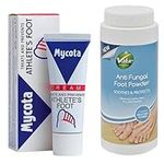 Athletes Foot Treatment, Includes Mycota Athletes Foot Cream (1x 25g) & Value Health Anti Fungal Foot Powder (1x 75g)