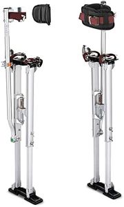 Yescom 36"-50" Adjustable Aluminum Drywall Stilts Tool with Leg Pads for Ceiling Installation/Repair Painting Taping Cleaning Costume Walking Silver