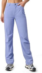 Willit Womens Hiking Pants Quick Dry Lightweight Stretch Travel Pants with Pockets UPF 50+ Water-Resistant Curvy Fit 31" Violet 2