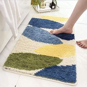 Bath Mat for Small Bathroom Rugs 18"x26" Decorative Blue Bath Rug Non-Slip Water Absorbent Shower Floor Mats for Sink Kitchen Welcome Doormat, Forest