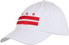 Washington DC Flag | D.C. Capitol Northern Virginia Low Fit Baseball Cap Dat Hat White