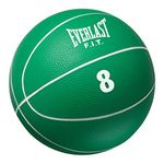 Everlast FIT - Medicine Ball with Textured Surface Provides a Superior Grip, for Upper, Lower, and Full Body Workouts (Green 8LB)