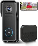 Morecam Wireless Video Doorbell Camera with Chime, Door Bell Ringer Wireless with Camera, 2K FHD, Motion Detector, Night Vision, 2-Way Audio, Video Call, Battery Powered, No Subscription(SD Storage)