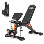 TXMO Adjustable Weight Bench - Workout Bench Foldable, Ideal for Full Body Strength Training, Incline Decline Flat Bench Press Versatile Bench for Home Gym W/Leg Extension (Black)