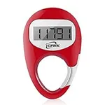 iGANK Simple Walking Pedometer Step Counter for men women kids (Red)